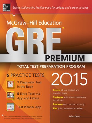 cover image of McGraw-Hill Education GRE Premium, 2015 Edition